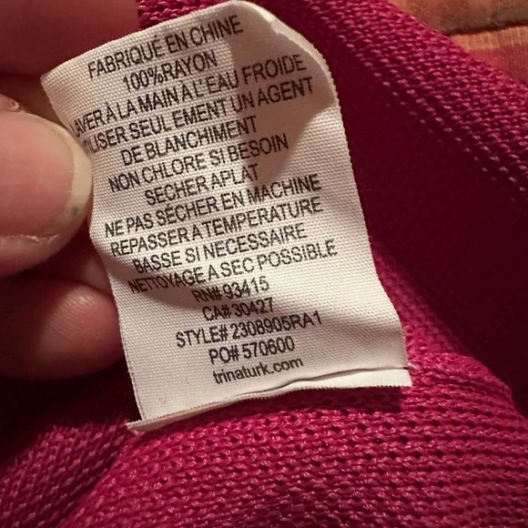 Trina Turk  Elegant Pink Mid Sleeve Dress - fitted. - Picture 9 of 12